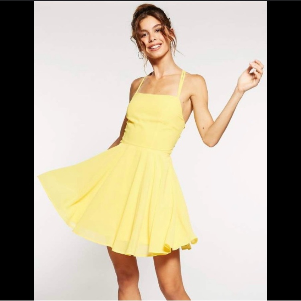 Charlotte Russe Yellow Strappy Dress